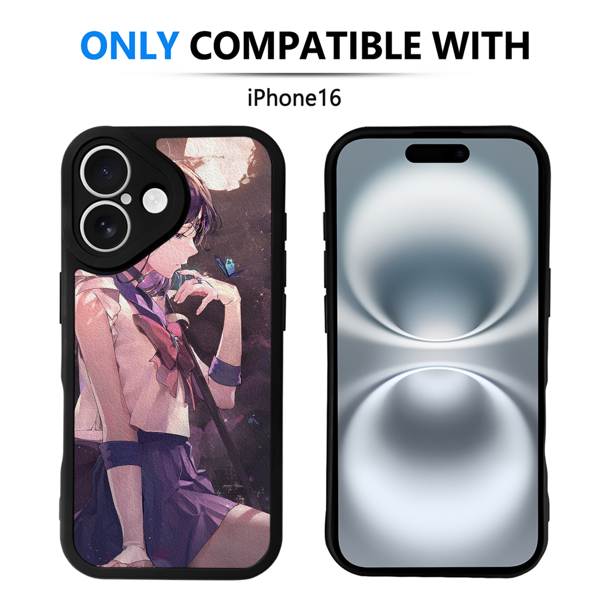 （画像用） 美少女戦士セーラームーン Sailor Moon 【iPhone 16シリーズ対応】シリコンスマホケース（レザー調） 材質：シリコン